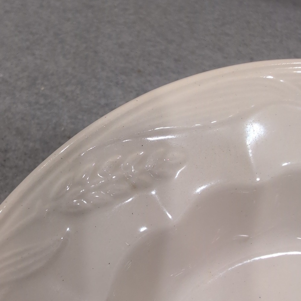 Royal Staffordshire Ironstone Wilkinson Ltd England Wheat Embossed Soup Bowl - Picture 2 of 6